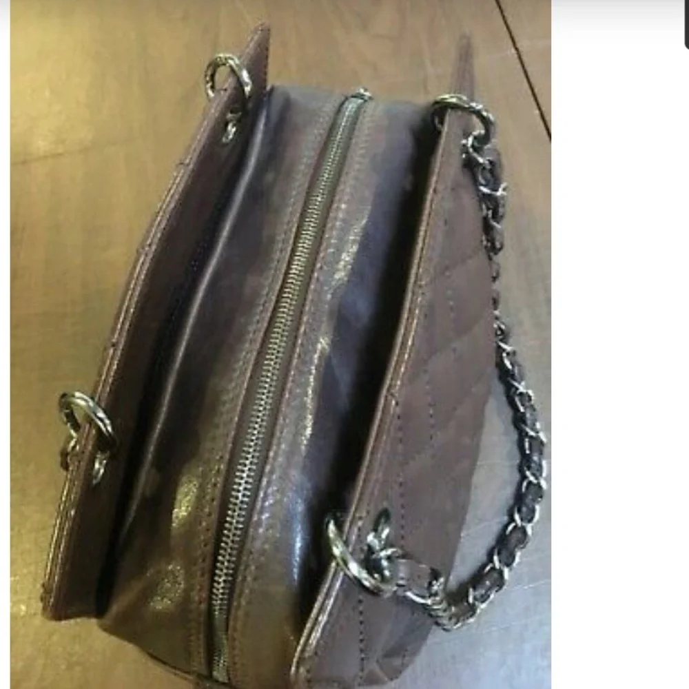 AUTHENTIC  CHANEL BROWN  SOFT LEATHER